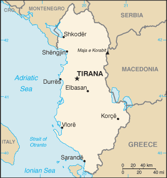 map albania