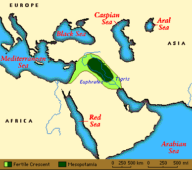  Tigris River on Map Of Mesopotamia And The Fertile Crescent