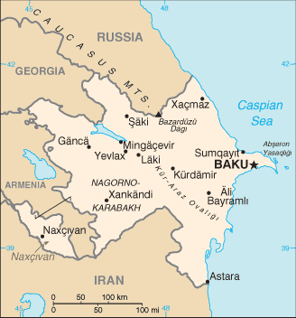 Country of Azerbaijan Map
