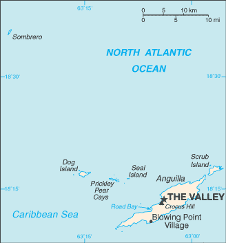 Country of Anguilla Map