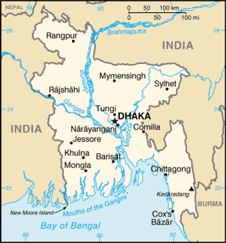 Country of Bangladesh Map