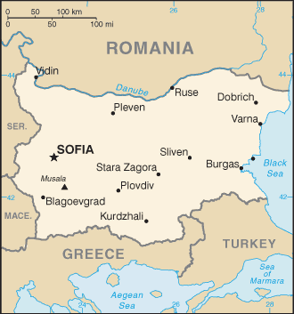 Country of Bulgaria Map