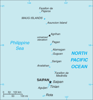 Country of Northern Mariana Islands Map