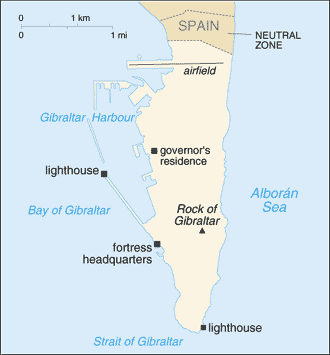 Country of Gibraltar Map