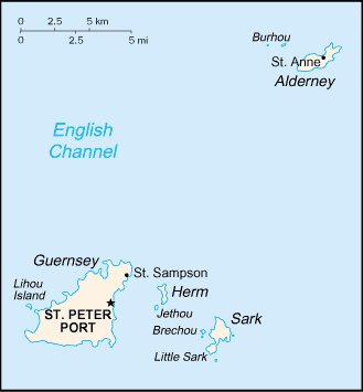 Country of Guernsey Map