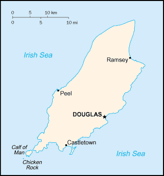 Country of Isle of Man Map