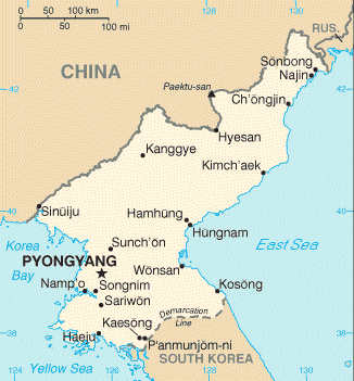 Country of Korea, North Map