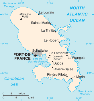 Country of Martinique Map