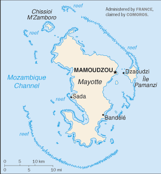Country of Mayotte Map