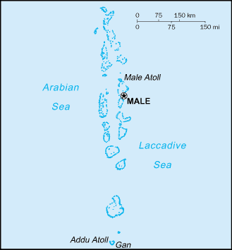 Country of Maldives Map