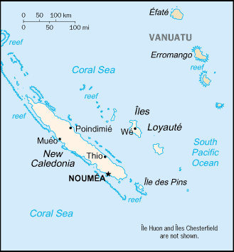 Country of New Caledonia Map
