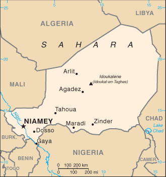 Country of Niger Map