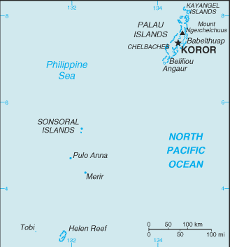 Country of Palau Map