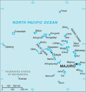 Country of Marshall Islands Map