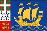 Country of Saint Pierre and Miquelon Flag