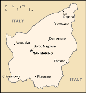 Country of San Marino Map