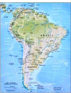 Geography for Kids: South America - flags, maps, industries