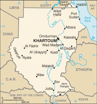 Country of Sudan Map