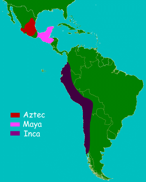 aztec mayan inca map History For Kids Aztecs Maya And Inca