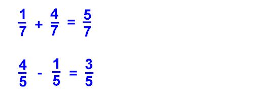 Kids Math Adding And Subtracting Fractions